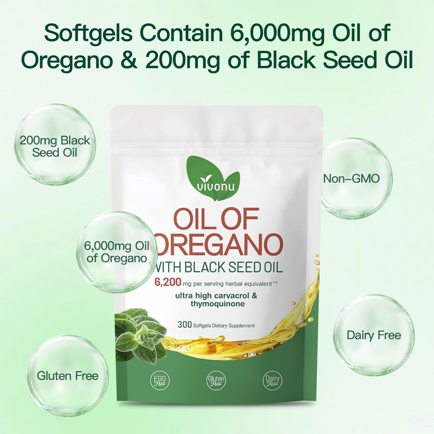 Oregano Oil Capsules with Black Seed Oil – Organic Softgels